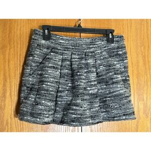 Isabel Marant Mini Skirt Wms 0 Tweed Wool Blend Alpaca Academia Pleated Pockets